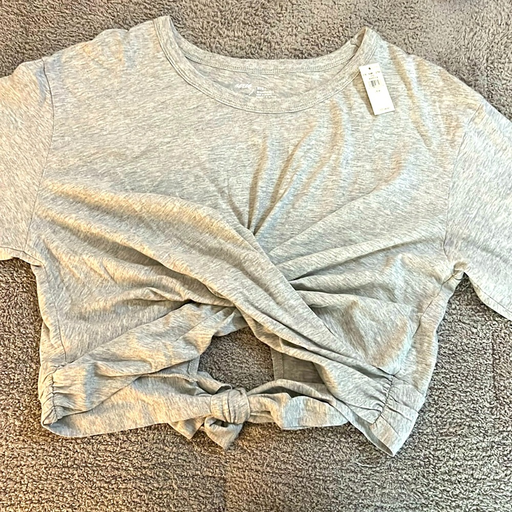NWT Aerie Cropped Wrapback T-Shirt, Medium